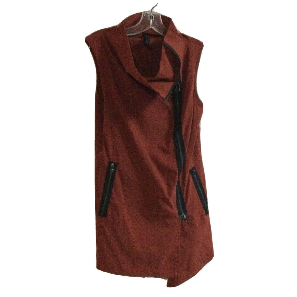 Porto San Francisco Sleeveless Zip Up Top Pockets Stretch Fabric size 0